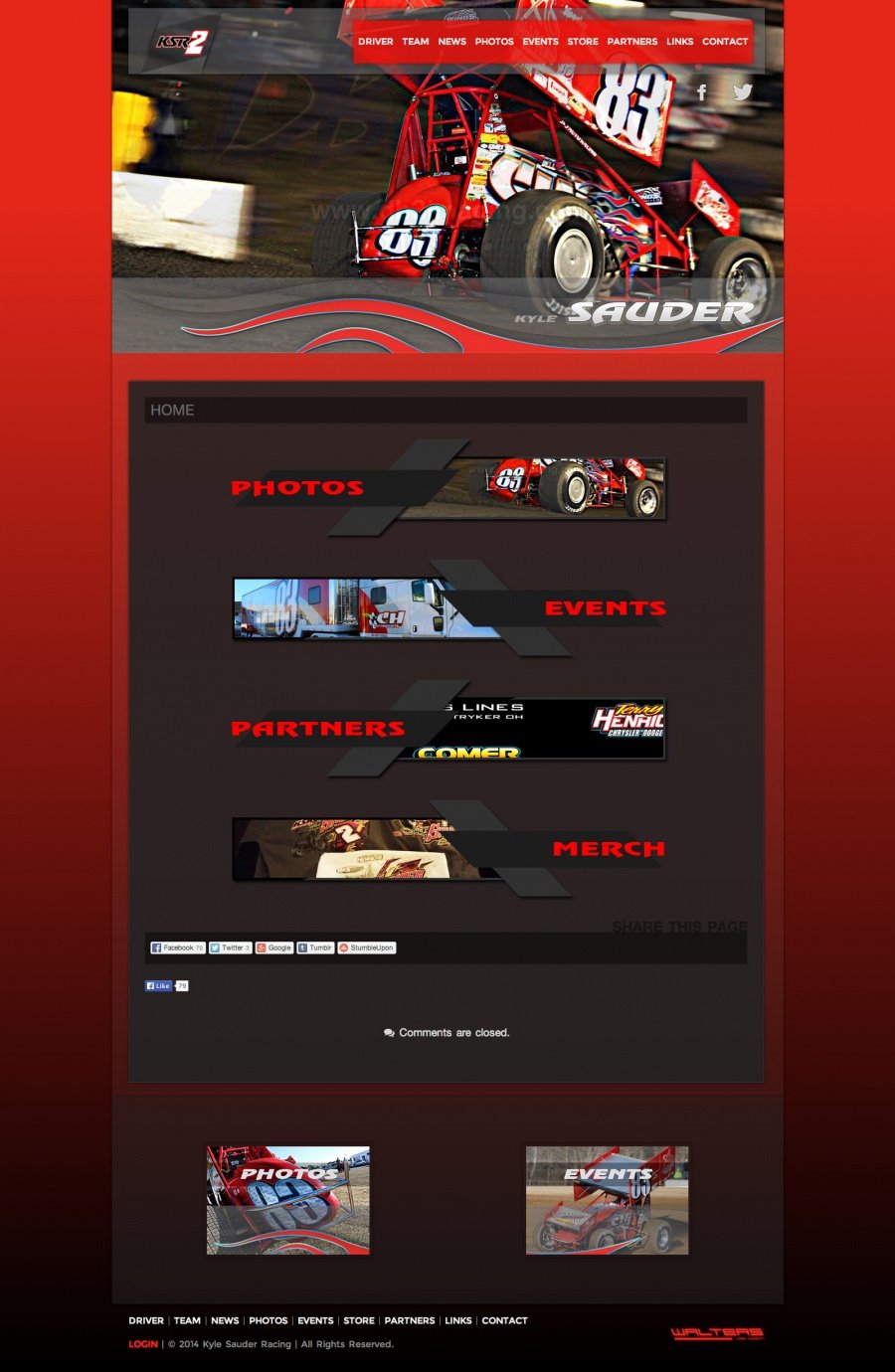 Kyle Sauder Racing Sprint Car Racing Team Website ( Walters Web Design )