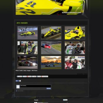 Sage Karam IndyCar Team Website