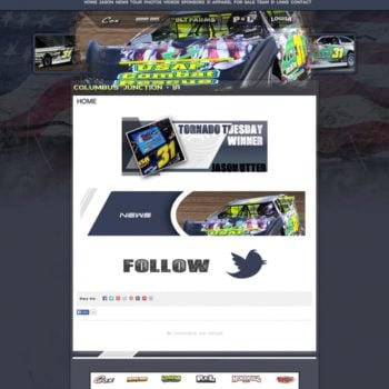 Utter Motorsports Dirt Late Model Web Design ( Walters Web Design )