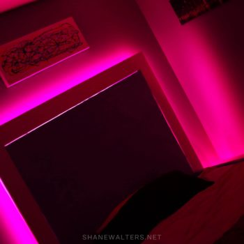 Bed In Floor Contemporary Bedroom Project Photos 9855 Pink LED Lighting