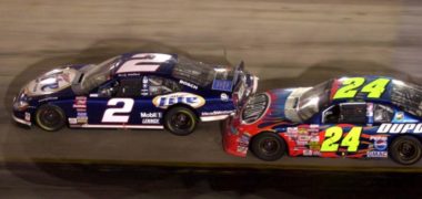 Jeff Gordon bumps Rusty Wallace at Bristol